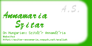 annamaria szitar business card